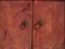 Antiker niedriger roter Fernsehschrank, 1900 13