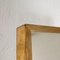 Espejo de suelo italiano de latón y madera con detalles acanalados, años 70, Imagen 12