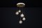 Mid-Century Cascade with 5 Smoked Hand-Blown Globes attributed to Glashütte Limburg, 1970s 4