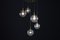 Mid-Century Cascade with 5 Smoked Hand-Blown Globes attributed to Glashütte Limburg, 1970s 3