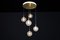 Mid-Century Cascade with 5 Smoked Hand-Blown Globes attributed to Glashütte Limburg, 1970s 5