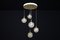 Mid-Century Cascade with 5 Smoked Hand-Blown Globes attributed to Glashütte Limburg, 1970s 2
