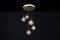 Mid-Century Cascade with 5 Smoked Hand-Blown Globes attributed to Glashütte Limburg, 1970s 8