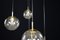 Mid-Century Cascade with 5 Smoked Hand-Blown Globes attributed to Glashütte Limburg, 1970s 10