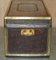 Antique Hand Studded Brown Leather Steamer Trunk, 1963 9