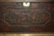 Antique Hand Studded Brown Leather Steamer Trunk, 1963 4