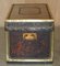 Antique Hand Studded Brown Leather Steamer Trunk, 1963 13