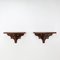Antique Carved Oak Church Wall Consoles, 1850, Set of 2 1