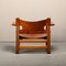Spanish Chair in Cognac Leather and Oak by Børge Mogensen for Fredericia, 1967, Image 6
