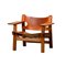 Spanish Chair in Cognac Leather and Oak by Børge Mogensen for Fredericia, 1967, Image 1
