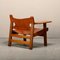 Spanish Chair in Cognac Leather and Oak by Børge Mogensen for Fredericia, 1967, Image 5