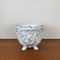 Flowerpot in White & Blue Color, Bird Motif by Moustier Dallier, 1970s 3