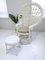 Set of Mid-Century White Rattan & Wicker Peacock Chair and Ottoman, 1970s 19