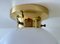 Vintage Deckenlampe aus Glas & Messing von Limburg 8