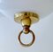 Vintage Deckenlampe aus Glas & Messing von Limburg 10