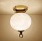 Vintage Deckenlampe aus Glas & Messing von Limburg 2