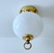Vintage Deckenlampe aus Glas & Messing von Limburg 7