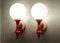 Appliques Space Age Vintage en Verre par Richard Essig, Set de 2 2