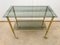 Meuble TV à 2 Étagères Vintage avec Structure en Métal et Verre Fumé, 1950s 17