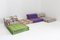 Modulares Mah Jong Sofa in Missoni Stoff Design von Hans Hopfer für Roche Bobois, 8 . Set 1