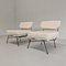 Set de Fauteuils en Tissu Blanc Lait par BBPR pour Arflex, 1950s 14