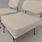 Set de Fauteuils en Tissu Blanc Lait par BBPR pour Arflex, 1950s 11