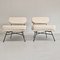 Set de Fauteuils en Tissu Blanc Lait par BBPR pour Arflex, 1950s 7