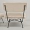 Set de Fauteuils en Tissu Blanc Lait par BBPR pour Arflex, 1950s 8