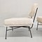 Set de Fauteuils en Tissu Blanc Lait par BBPR pour Arflex, 1950s 10
