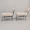 Set de Fauteuils en Tissu Blanc Lait par BBPR pour Arflex, 1950s 22