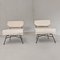 Set de Fauteuils en Tissu Blanc Lait par BBPR pour Arflex, 1950s 1