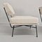 Set de Fauteuils en Tissu Blanc Lait par BBPR pour Arflex, 1950s 4
