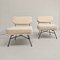 Set de Fauteuils en Tissu Blanc Lait par BBPR pour Arflex, 1950s 23
