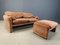 Vintage Maralunga Sofa Set by Vico Magistretti for Cassina, 1970s, Set of 2, Image 8
