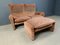 Vintage Maralunga Sofa Set by Vico Magistretti for Cassina, 1970s, Set of 2, Image 6
