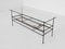 Italienischer Vintage Couchtisch mit Dreifachauflage aus Metallgitter von Giovanni Ferrabini, 1960er 1