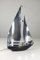 Vintage French Art Deco Nickel Brass Boat Lamp, 1930 6