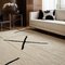 Moderner rechteckiger Euraka Teppich in Schwarz und Weiß von Tapis Studio für Hommés Studio 2