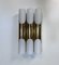 Six-Light Wall Lamp in Brass Metal and Opaline Glass by Rolf Krüger for Paul Neuhaus Leuchten, 1960s 1