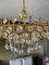 Large Chandelier in Gilded Brass and Crystal from Palwa, Germany, 1970 8