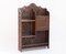 Antiker Wandschrank aus geschnitztem Holz mit Regalen 1