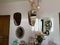 Miroir Mural de Forme Moderne en Laiton et Chrome, 1950s 17