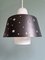 Vintage Scandinavian Pendant Lights in White Opaline and Black Lacquered Metal, 1960, Set of 2 6