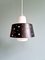 Vintage Scandinavian Pendant Lights in White Opaline and Black Lacquered Metal, 1960, Set of 2, Image 5