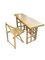 Folding Beechwood Desk with Two Drawers and Two Folding Chairs, 2000 7
