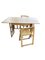 Folding Beechwood Desk with Two Drawers and Two Folding Chairs, 2000 4