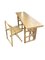 Folding Beechwood Desk with Two Drawers and Two Folding Chairs, 2000 10