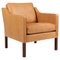 Fauteuil Modèle 2321 en Cuir Cognac attribué à Børge Mogensen pour Fredericia, 1960s 1