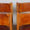 Ulmenholz & Leder Stühle von Maison Regain, 1980er, 4 . Set 3