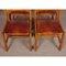 Ulmenholz & Leder Stühle von Maison Regain, 1980er, 4 . Set 4